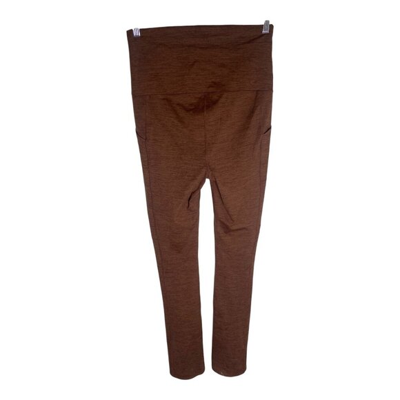 Free People Zen Again Flare Leggings Heather Espresso-sz Medium - Picture 9 of 16